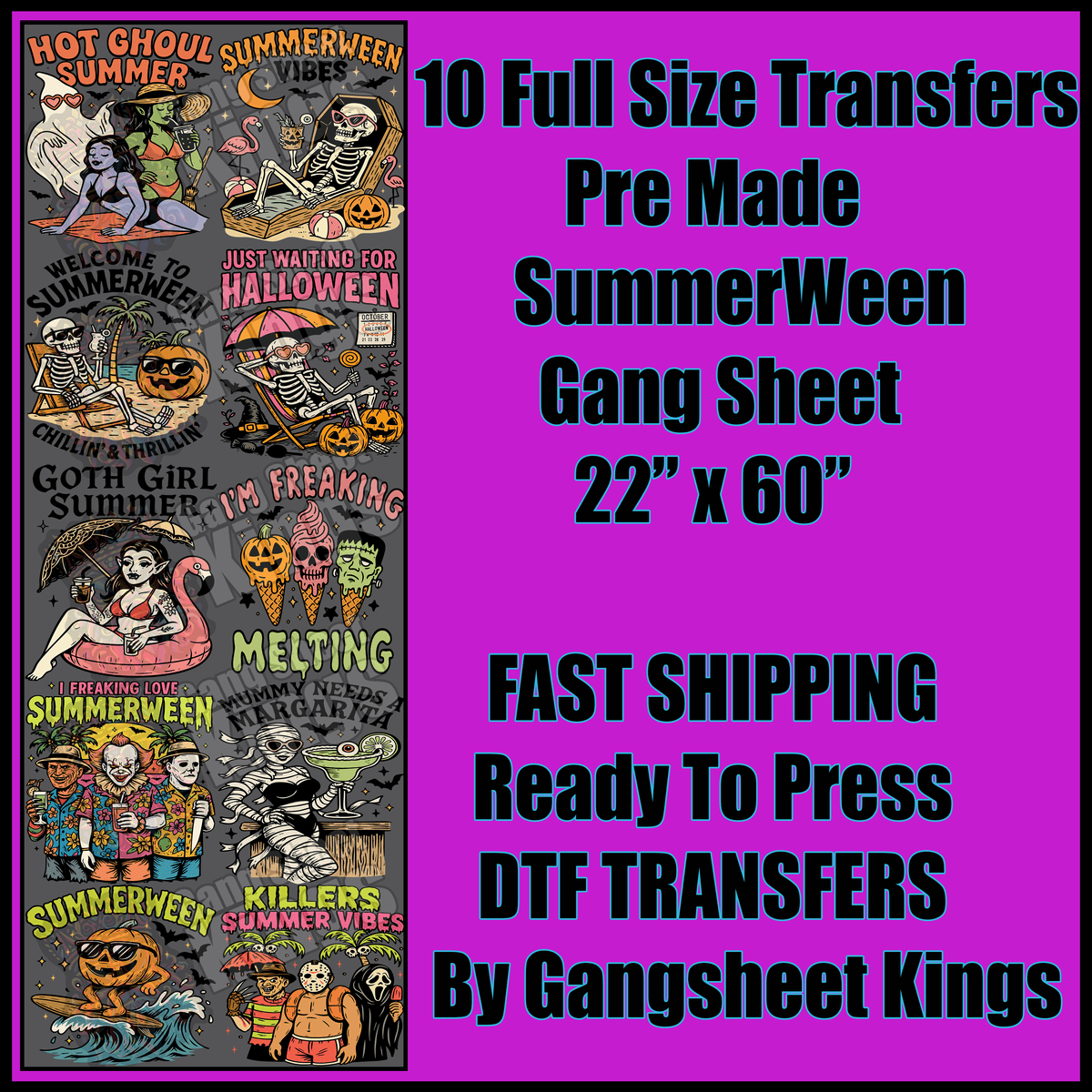 Summerween Gangsheet Halloween