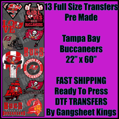 Tampa Bay Buccaneers Bucs NFL Gangsheet