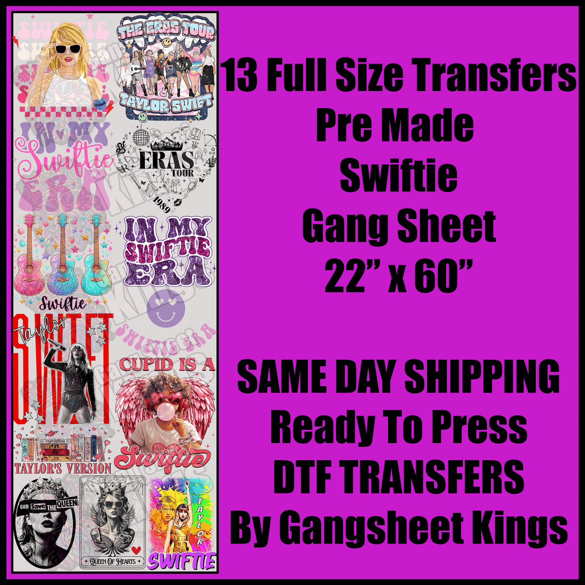 Taylor Swift Swiftie Gang Sheet