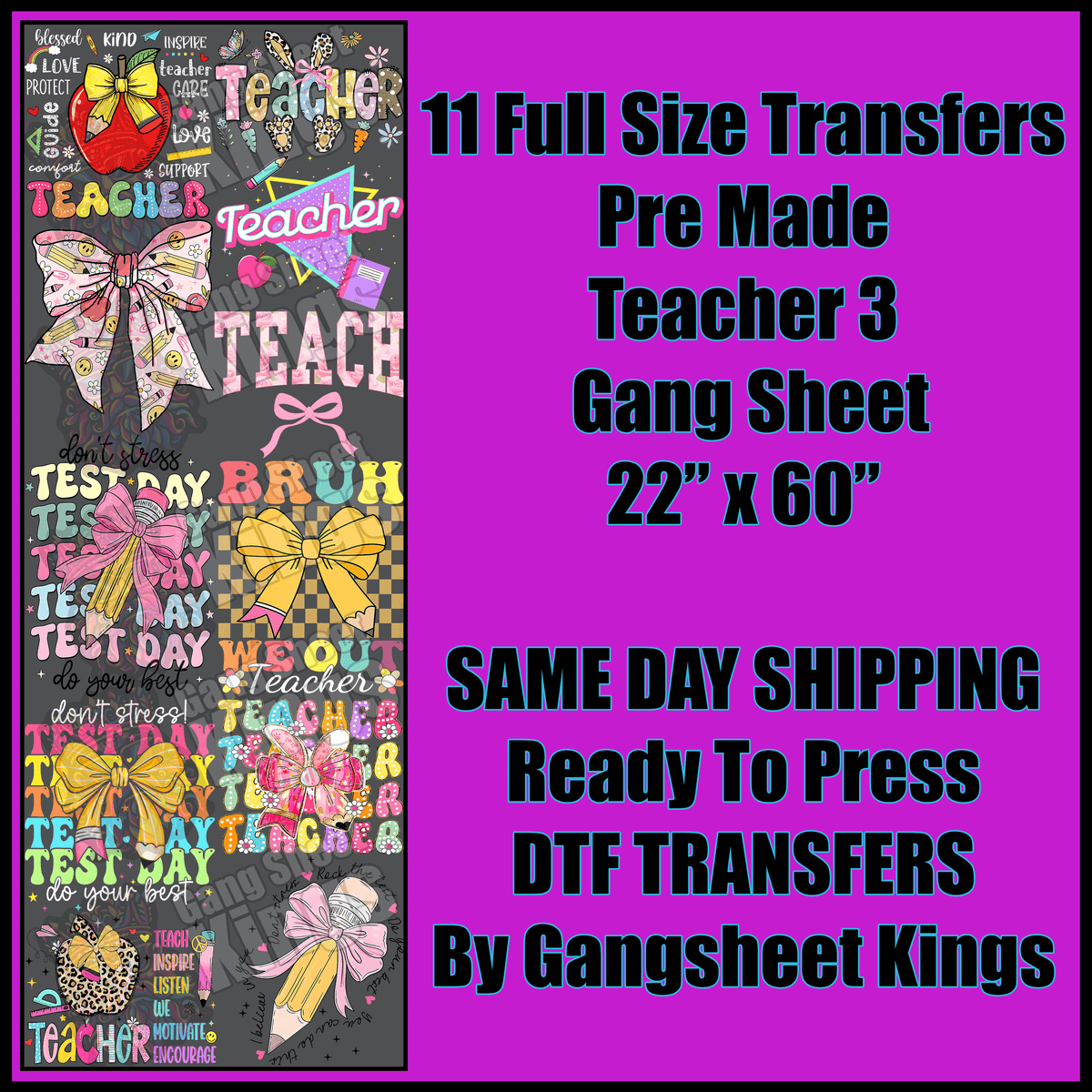 Teacher 3 Gangsheet