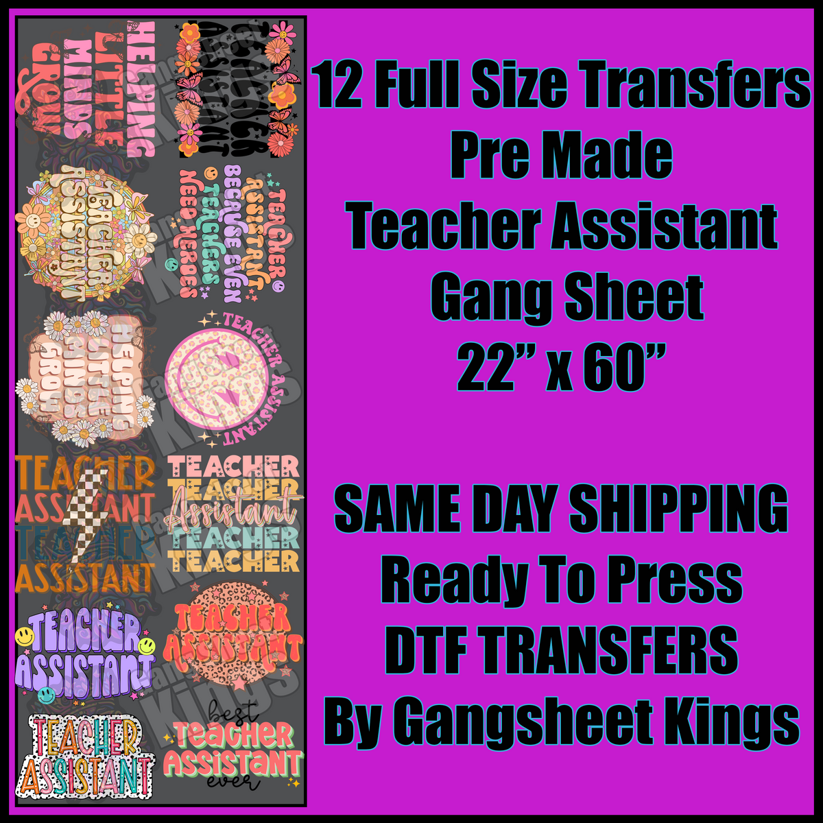 Teacher Assistant Gangsheet