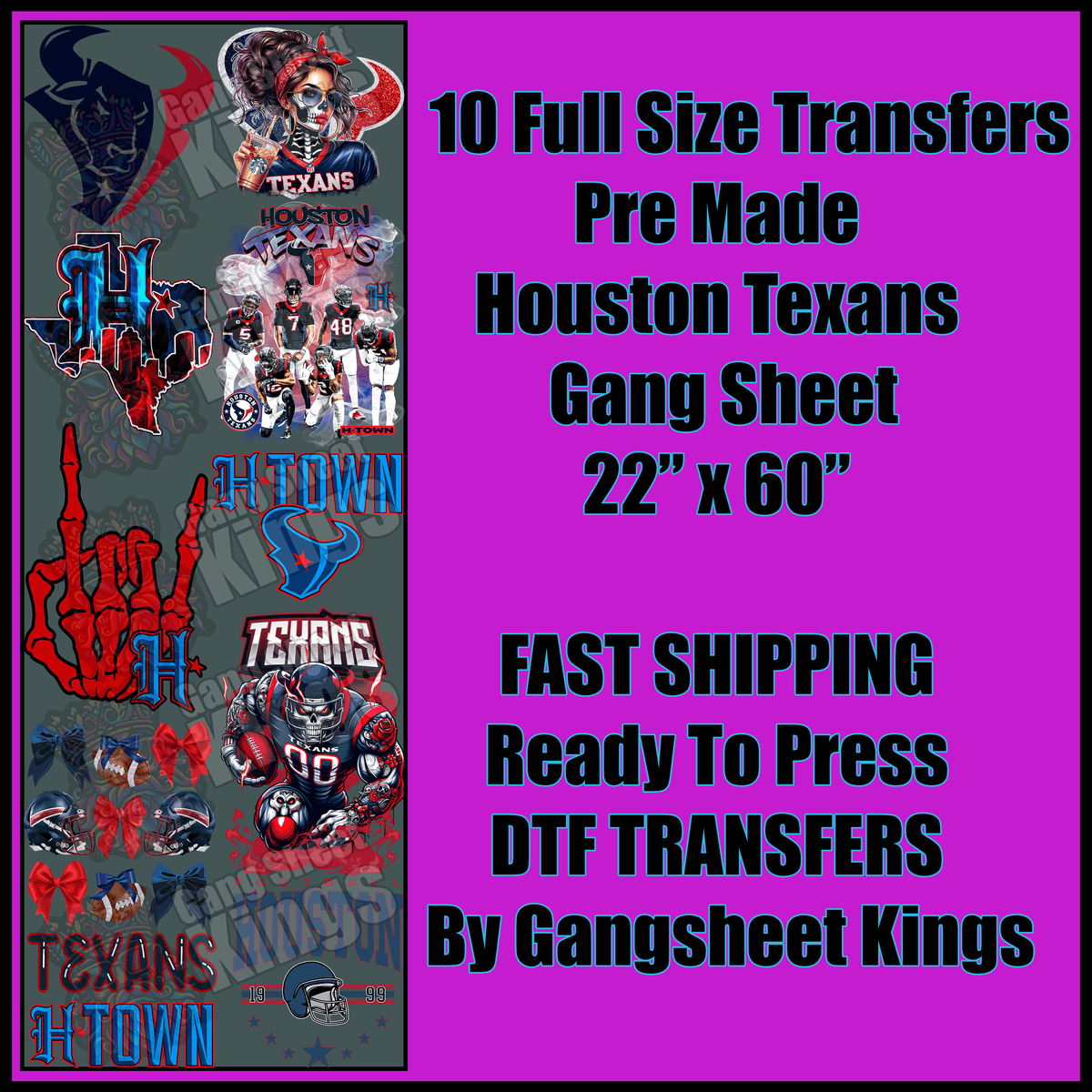 Houston Texans NFL Gangsheet