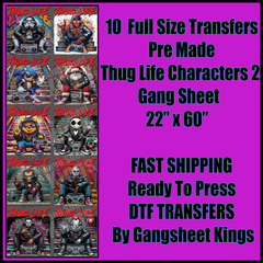 Thug Life Characters 2 Gangsheet