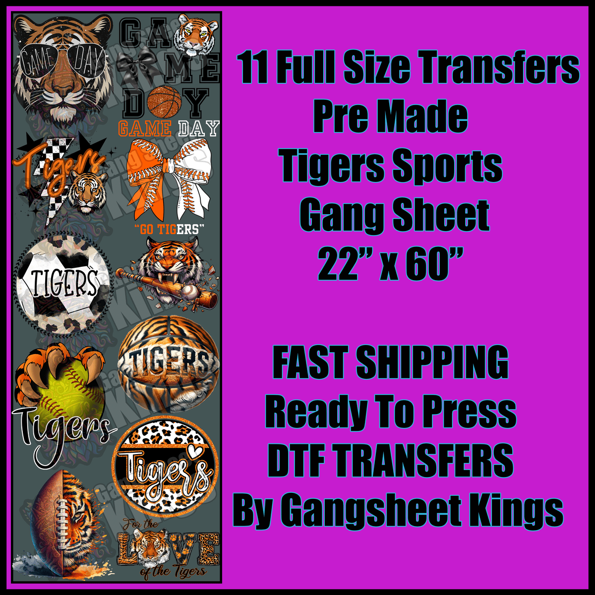 Tigers Sports Gangsheet