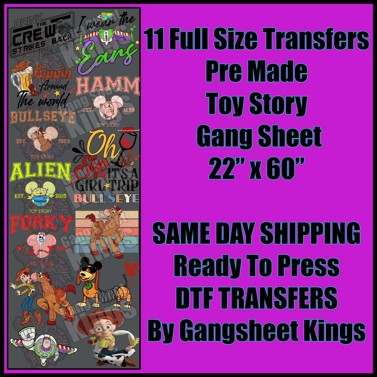 Toy Story Gangsheet