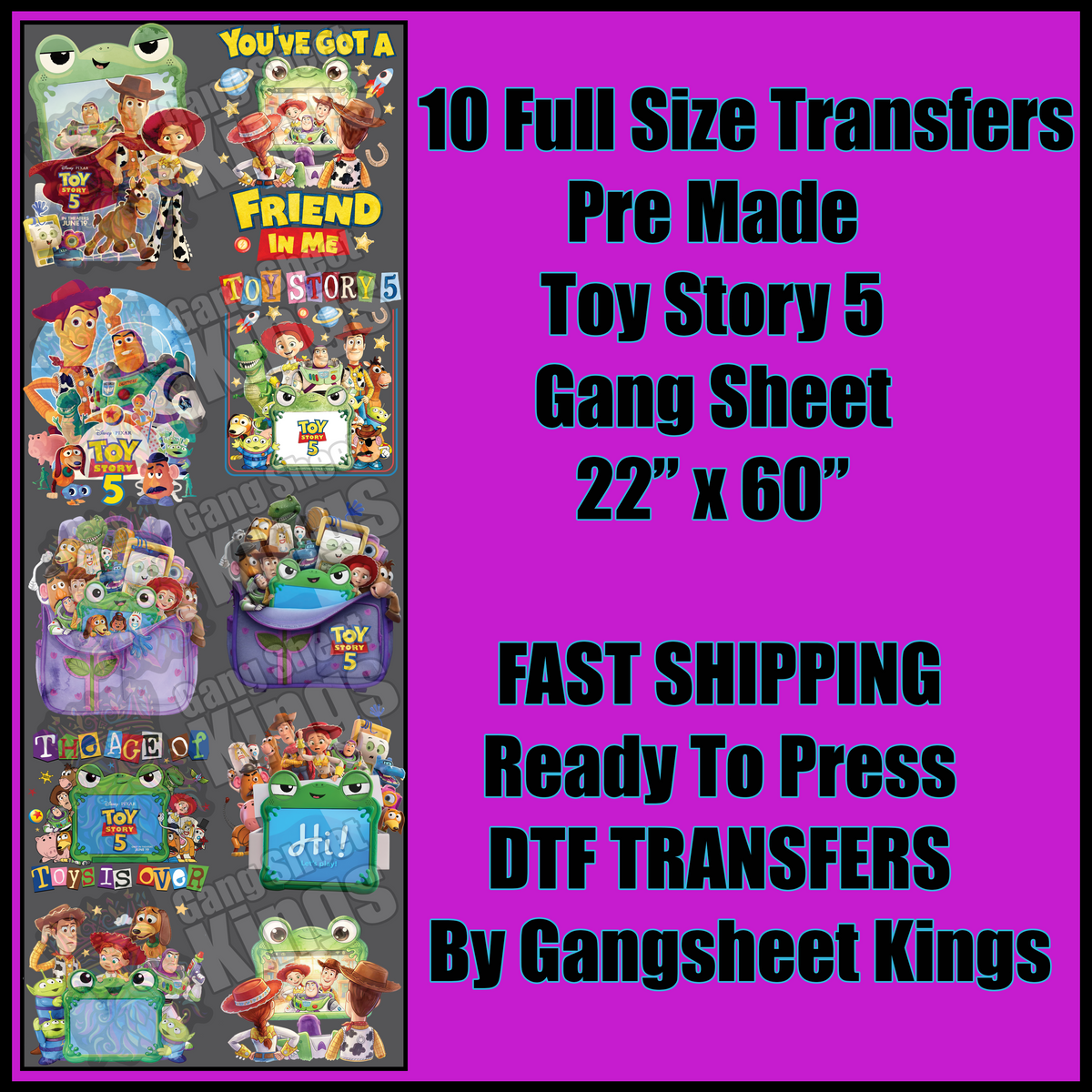 Toy Story 5 Gangsheet