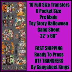 Toy Story Halloween Gangsheet
