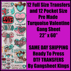 Turquoise Valentine Gang Sheet