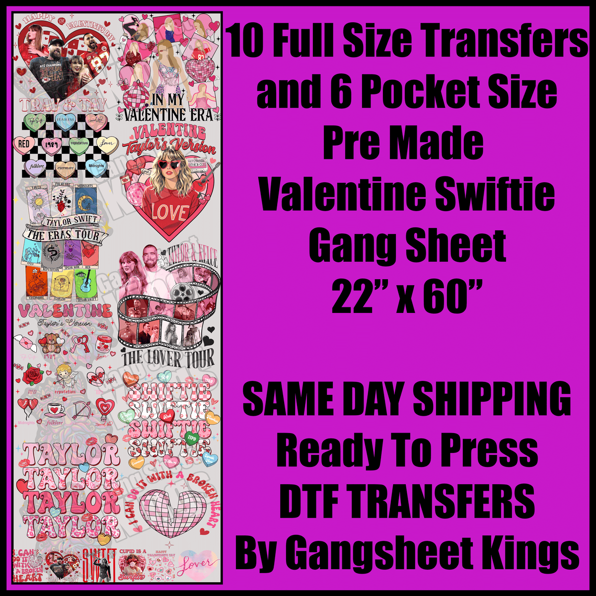 Valentine Taylor Swift  Swiftie Gang Sheet