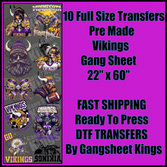 Vikings NFL Gangsheet