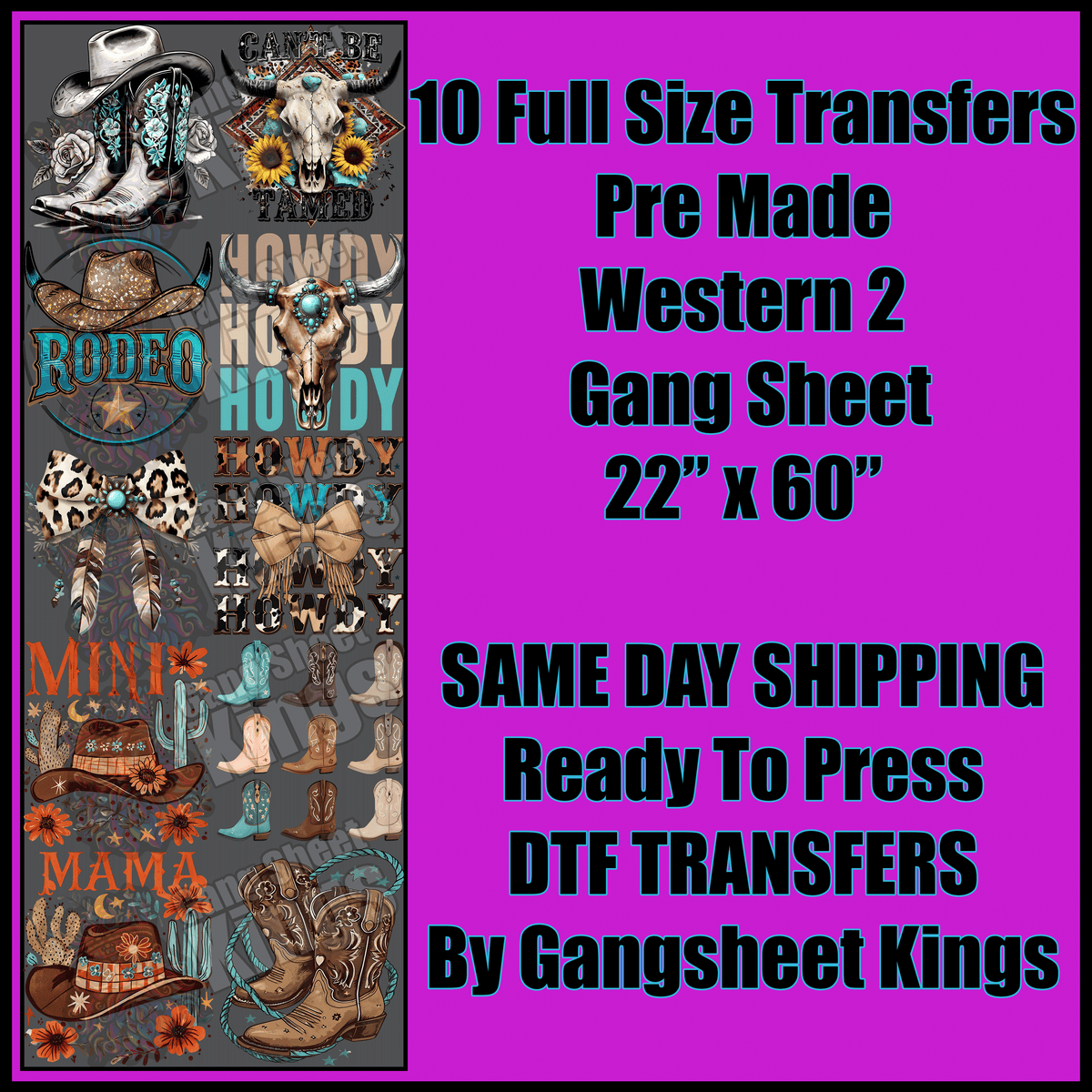 Western 2 Gangsheet