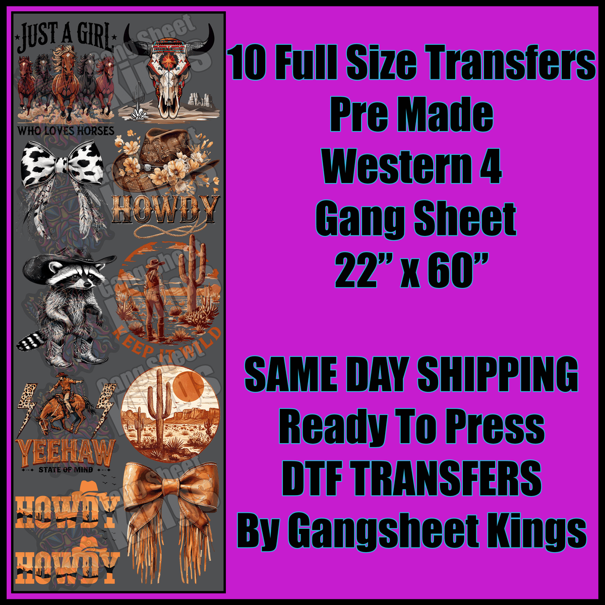 Western 4 Gangsheet