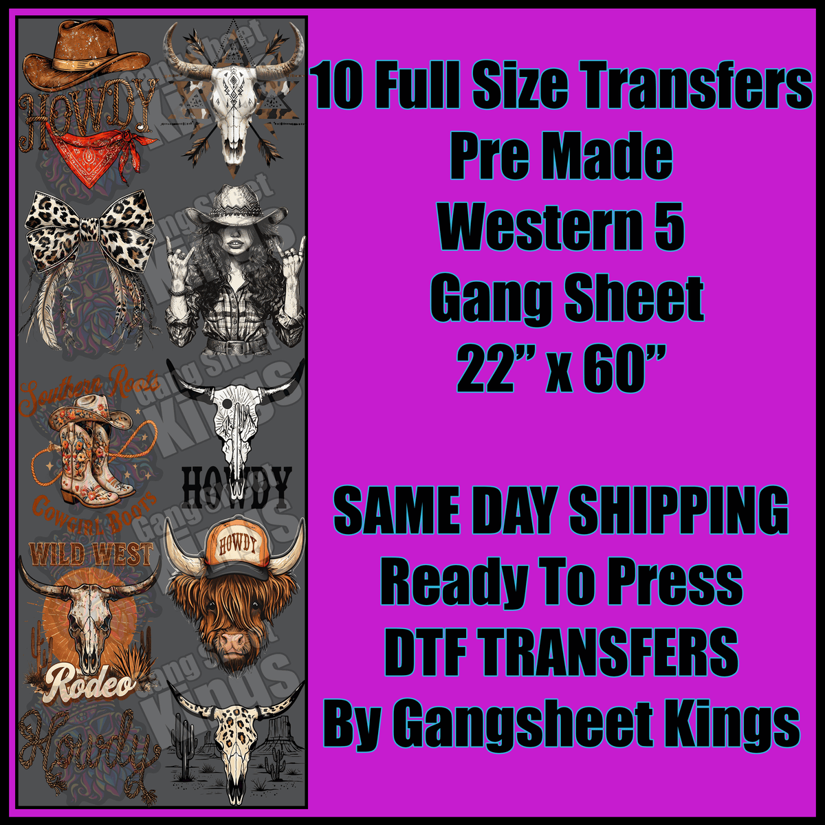 Western 5 Gangsheet