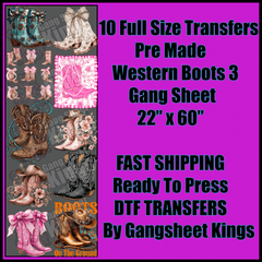 Western Boots 3 Gangsheet