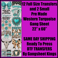 Western Turquoise Gang Sheet