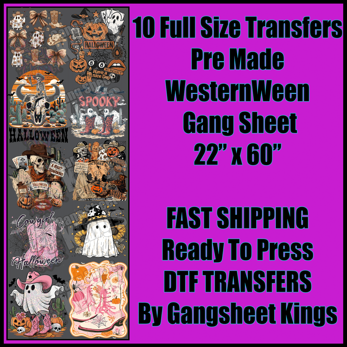 WesternWeen Halloween Gangsheet