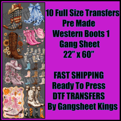 Western Boots 1 Gangsheet