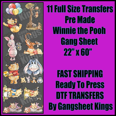 Winnie the Pooh Gangsheet
