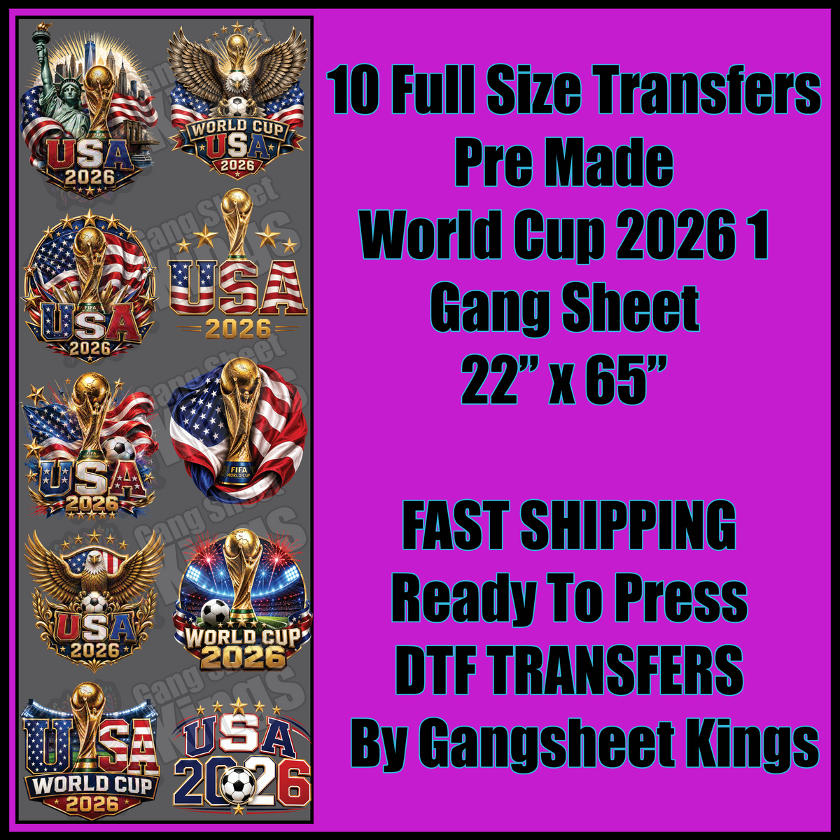 World Cup 2026 1 Soccer Gangsheet