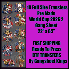 World Cup 2026 2 Soccer Gangsheet