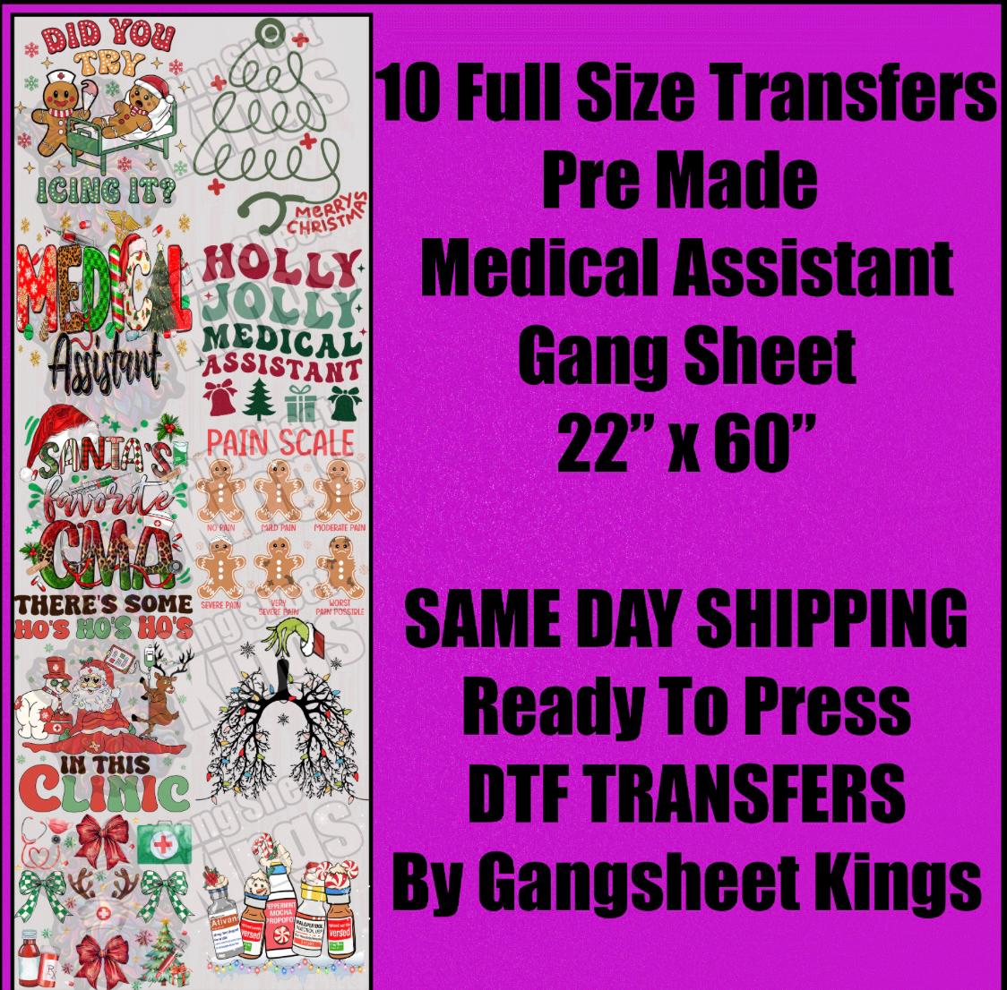 Medical Assistant Christmas Gang Sheet