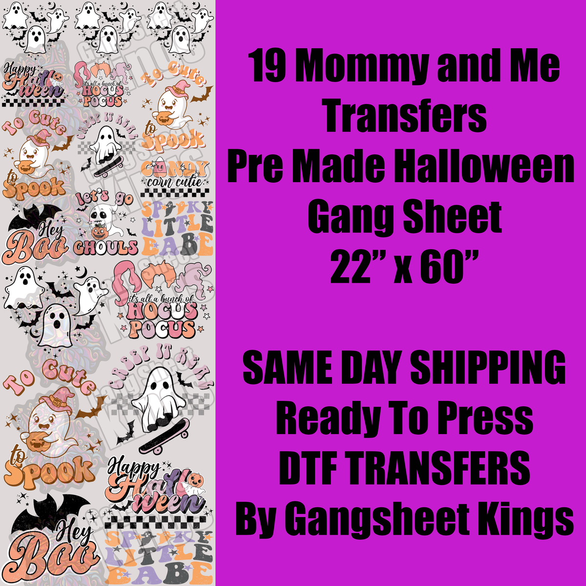 Mommy and Me Gang Sheet